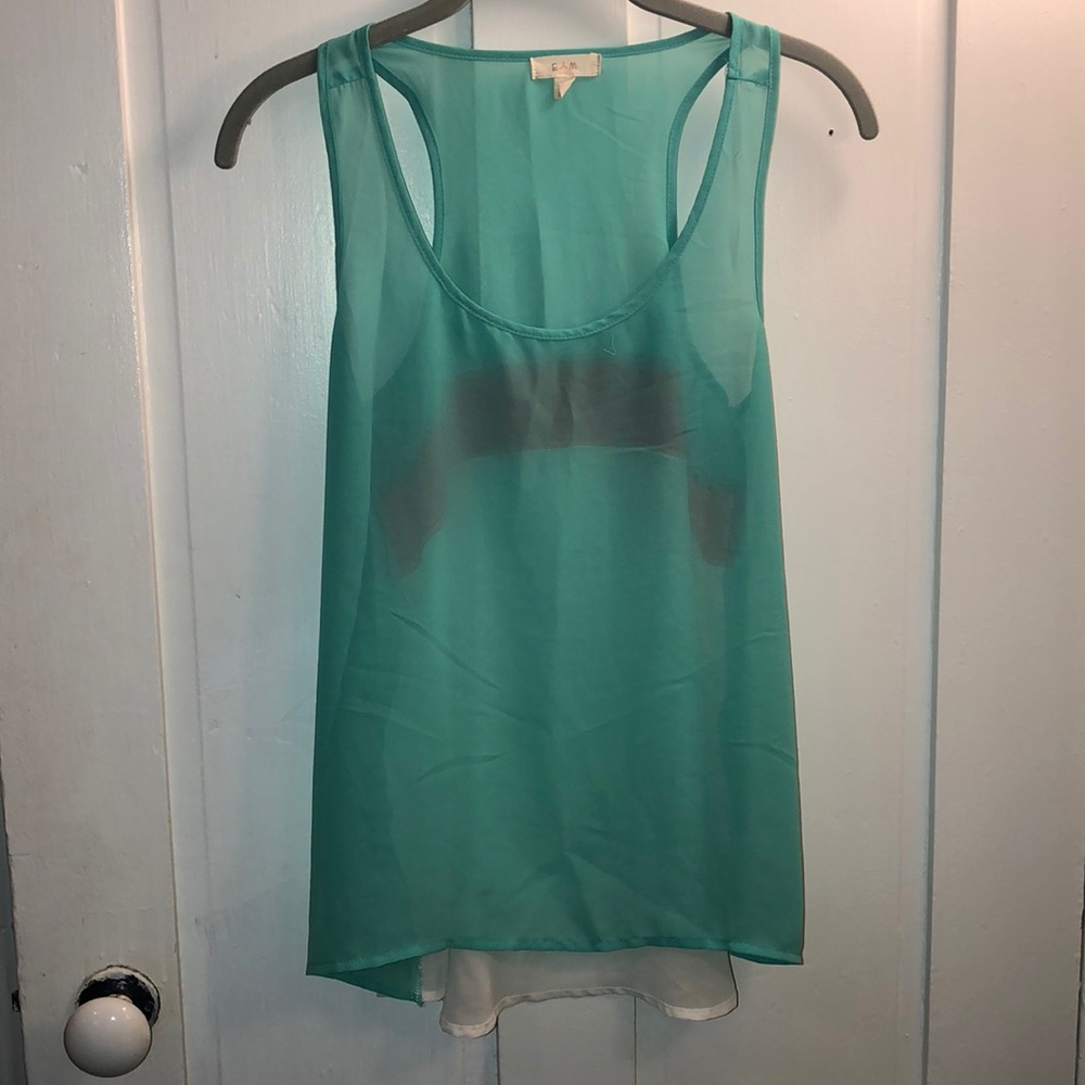Colorblock Sheer Tank